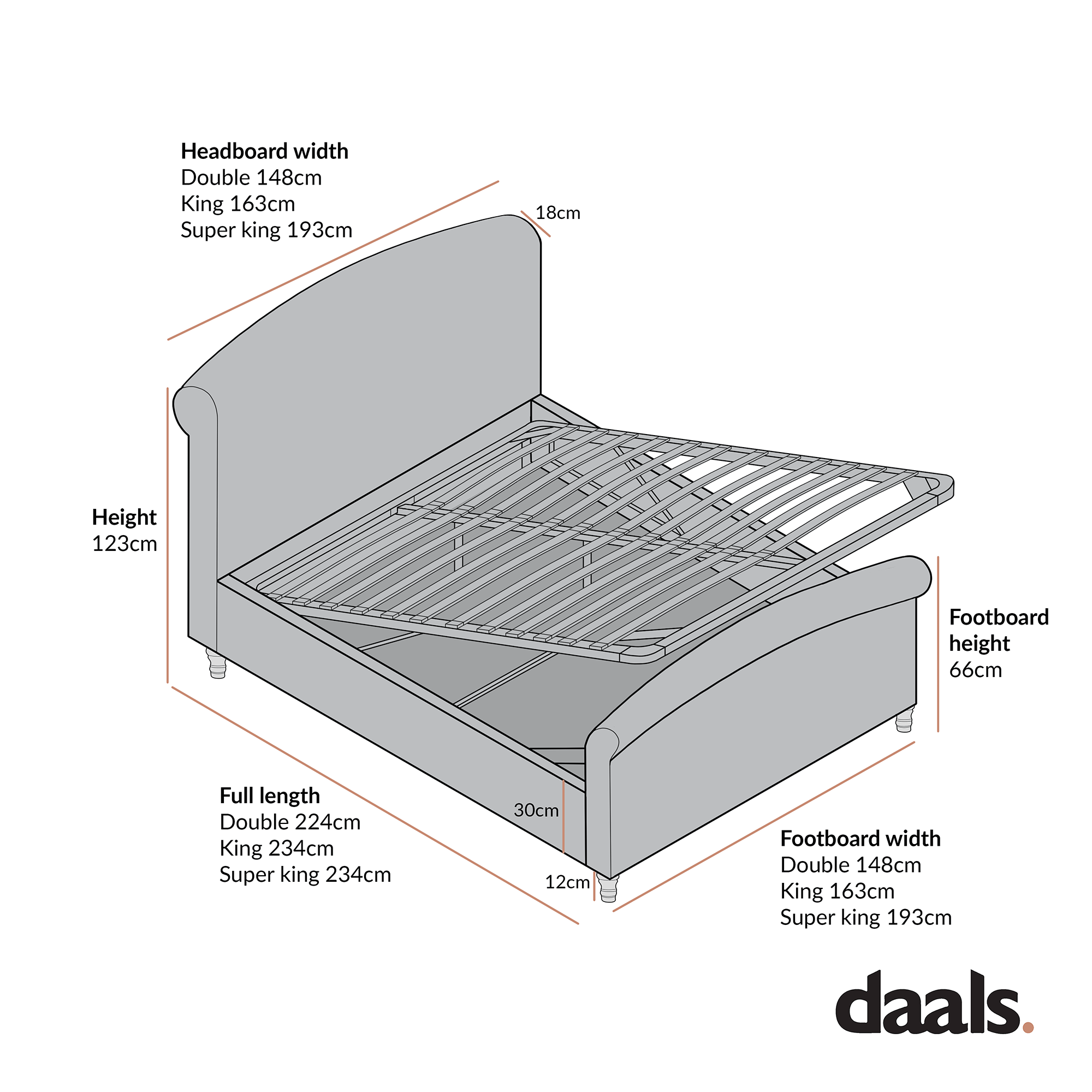 Porchester Ottoman Storage Sleigh Bed, Aegean Blue Velvet
