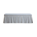 Egerton Box-Pleat Storage Bench, Blue Striped Linen