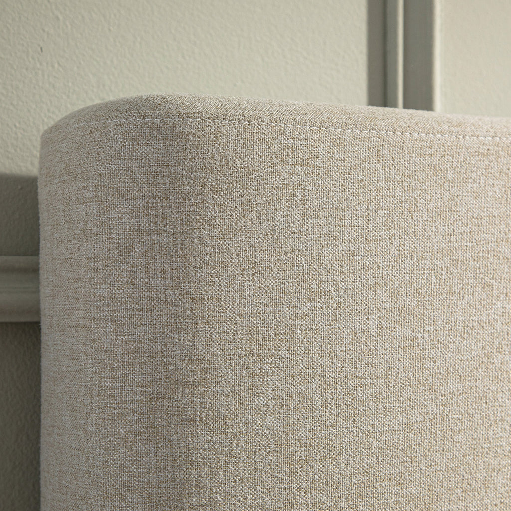 Egerton Box-Pleat Ottoman Storage Bed, Oatmeal Brushed Fabric