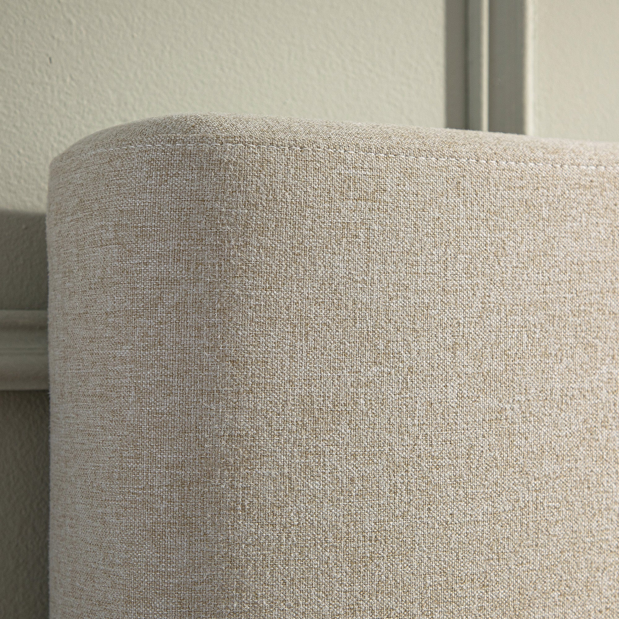 Egerton Box-Pleat Ottoman Storage Bed, Oatmeal Brushed Fabric